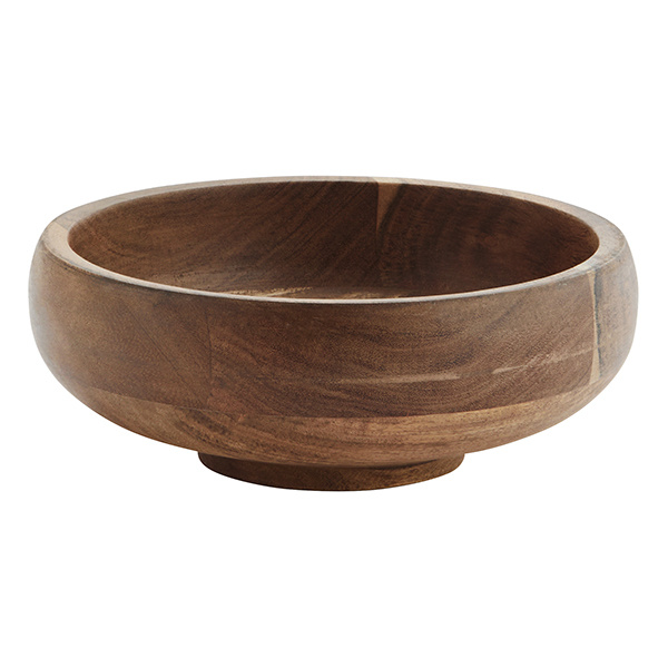 Madam Stoltz-collectie Houten kom naturel dia: 20 cm