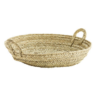 Madam Stoltz Low grass basket w/ handles