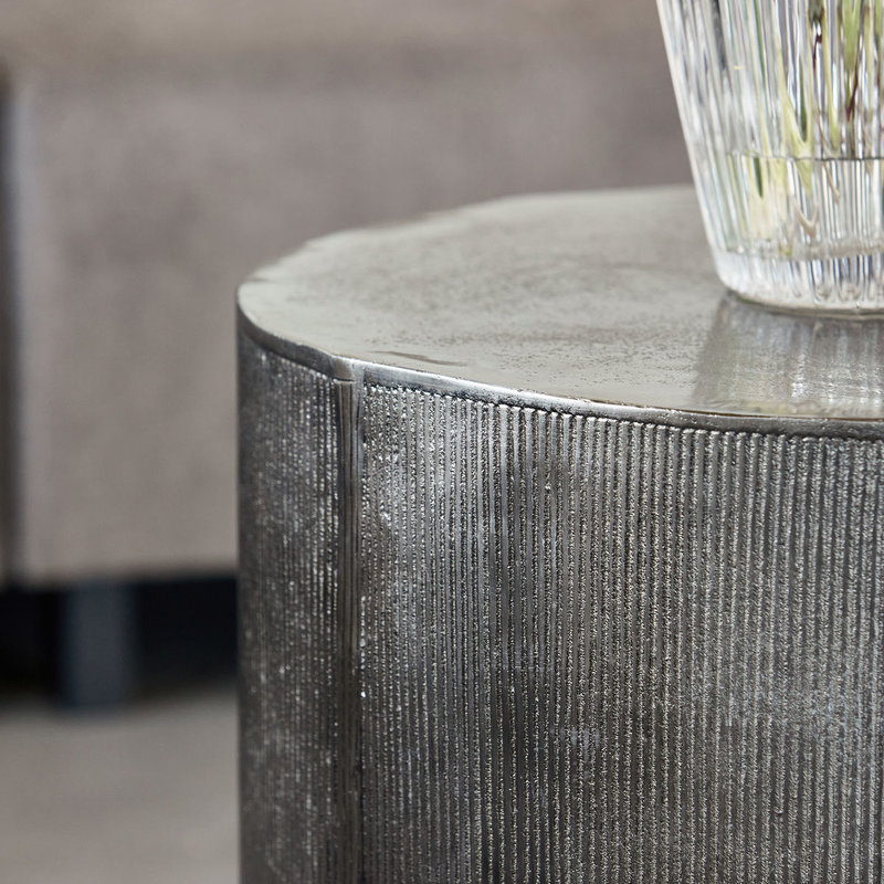 House Doctor-collectie Salontafel Rota geborsteld zilver 50x50 cm