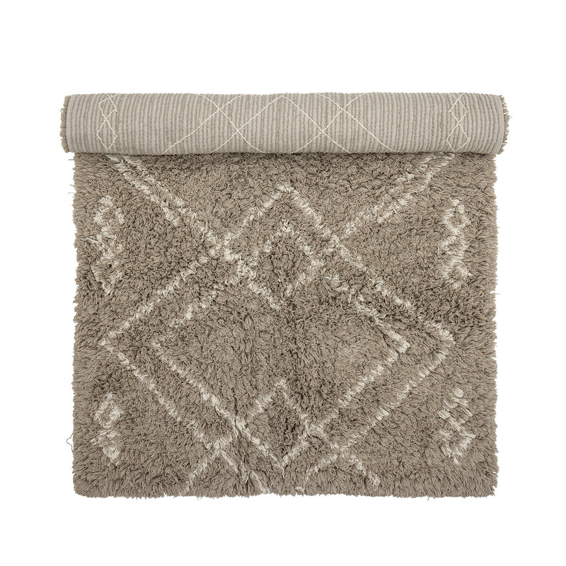 Bloomingville-collectie Edea Rug, Brown, Cotton