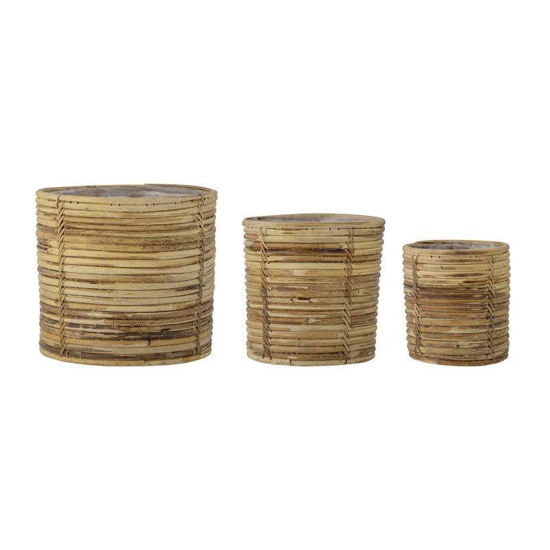 Bloomingville-collectie Linoa Basket, Nature, Rattan - set of 3