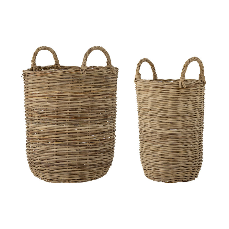 Bloomingville-collectie Sede Basket, Brown, Rattan - set of 2