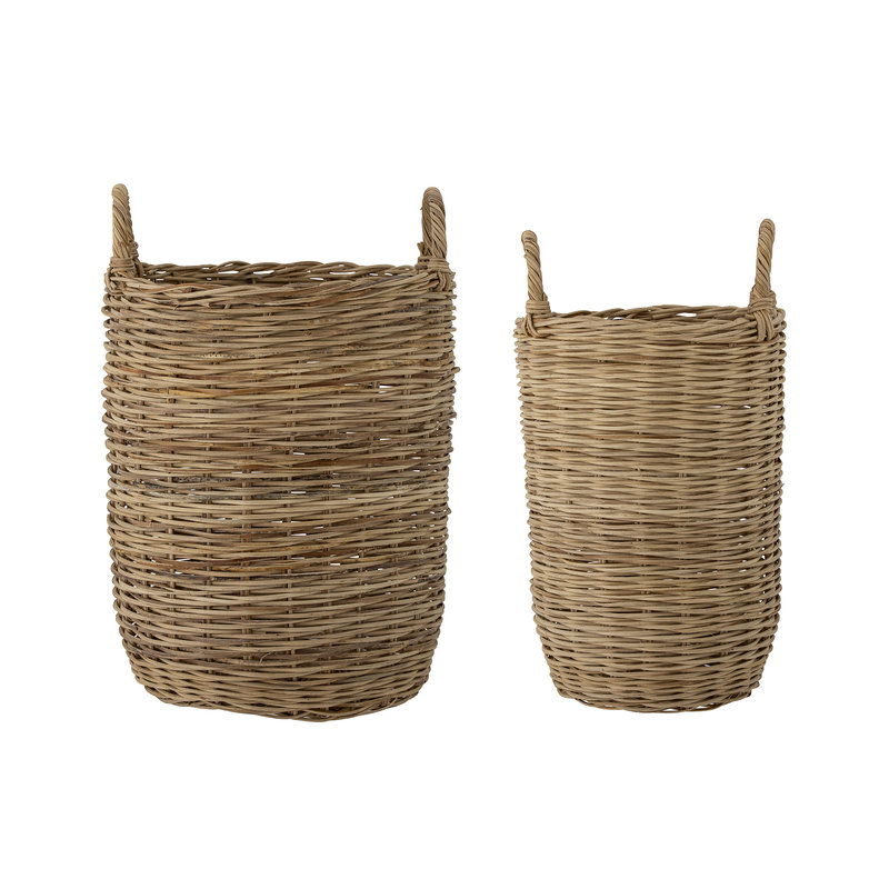 Bloomingville-collectie Sede Basket, Brown, Rattan - set of 2