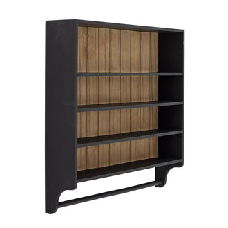 Bloomingville Loup Shelf, Black, Firwood