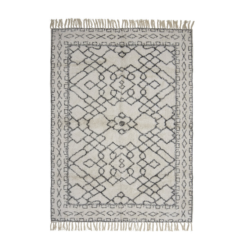 Bloomingville-collectie Jaqueline Rug, White, Cotton