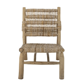 Bloomingville Teak houten loungestoel Ruthy naturel