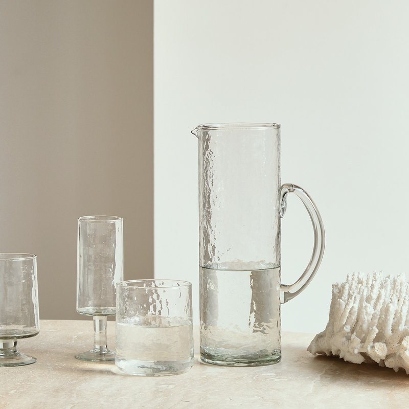 Urban Nature Culture-collectie Waterkan gehamerd glas