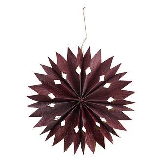 Madam Stoltz Veneer paper star w/ lights