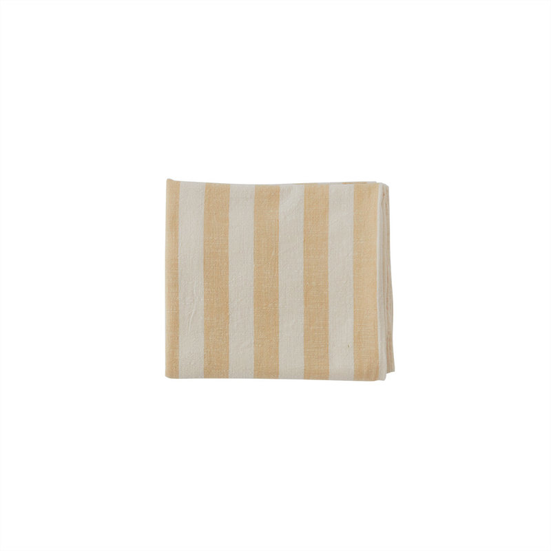 OYOY LIVING-collectie Gestreept Tafelkleed 200x140 cm Vanille
