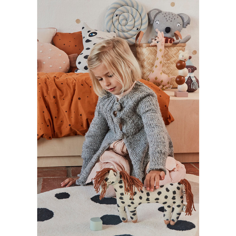 OYOY MINI Cuddle ponny Little Pelle Off white / Black