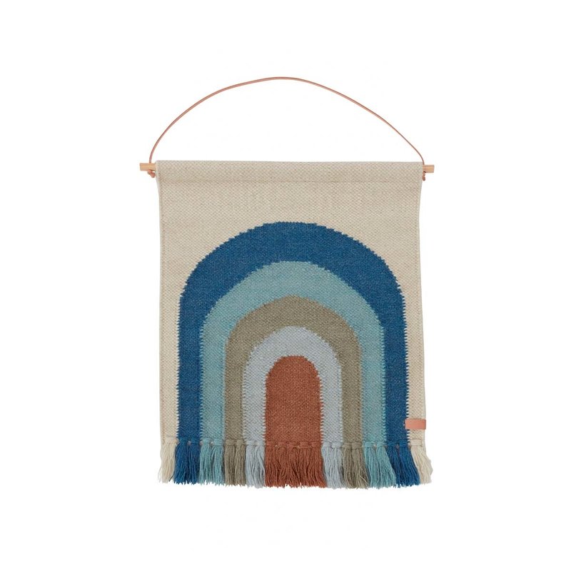 OYOY MINI Tapestry Follow The Rainbow Mini Light Blue