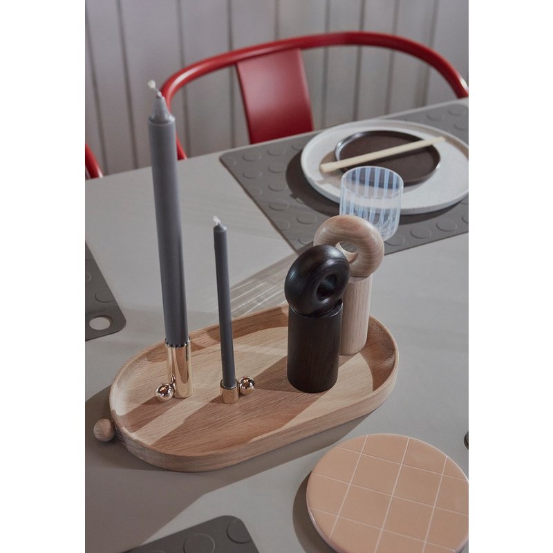 OYOY LIVING-collectie Peper/zout molen Hoop  Donker