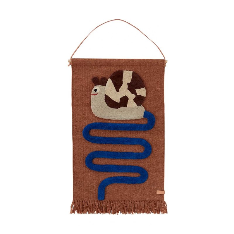 OYOY MINI-collectie Wandkleed Sally Snail On The Way  Optiek Blauw