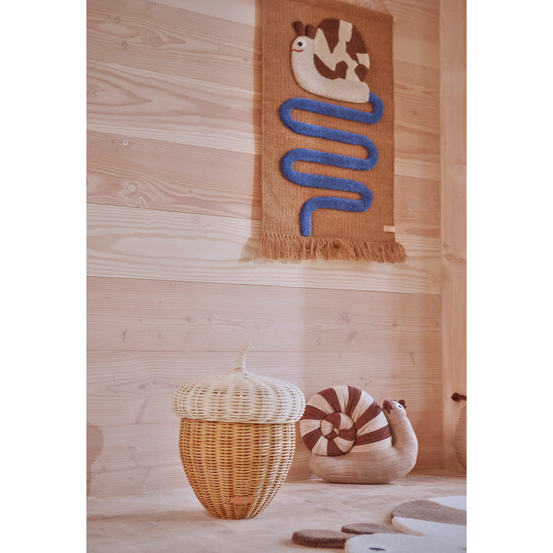 OYOY MINI-collectie Wandkleed Sally Snail On The Way  Optiek Blauw