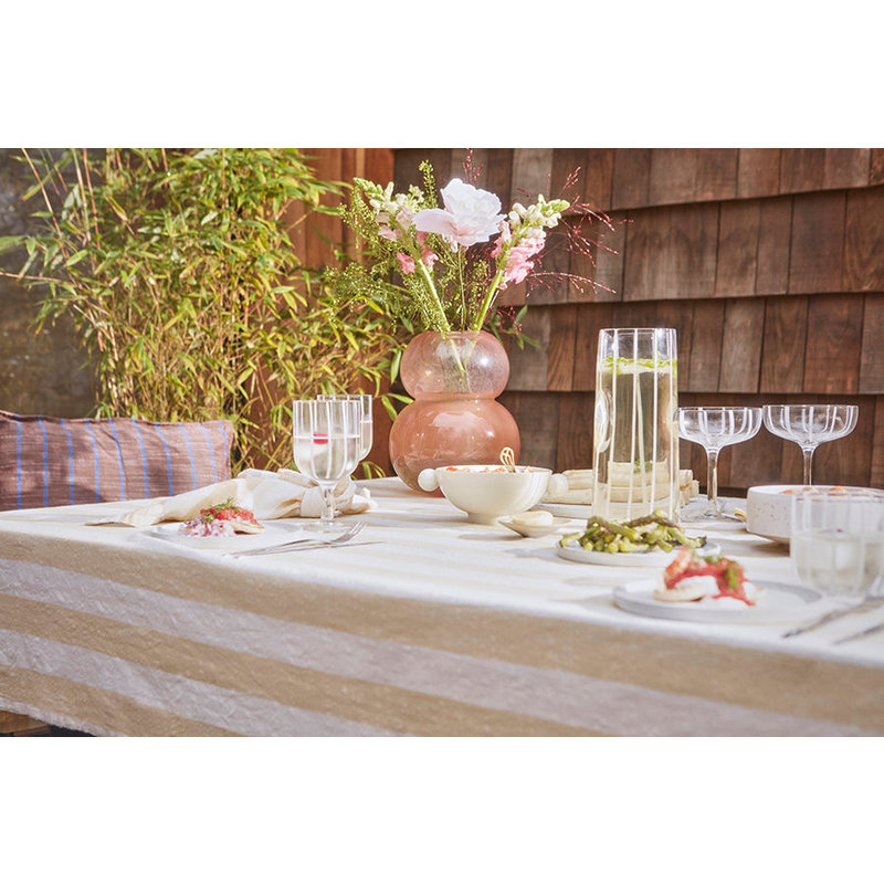 OYOY LIVING Striped Tablecloth 260x140 cm Vanilla