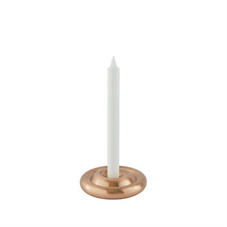 OYOY LIVING Candlestick Savi Solid Brass Low Brushed Brass