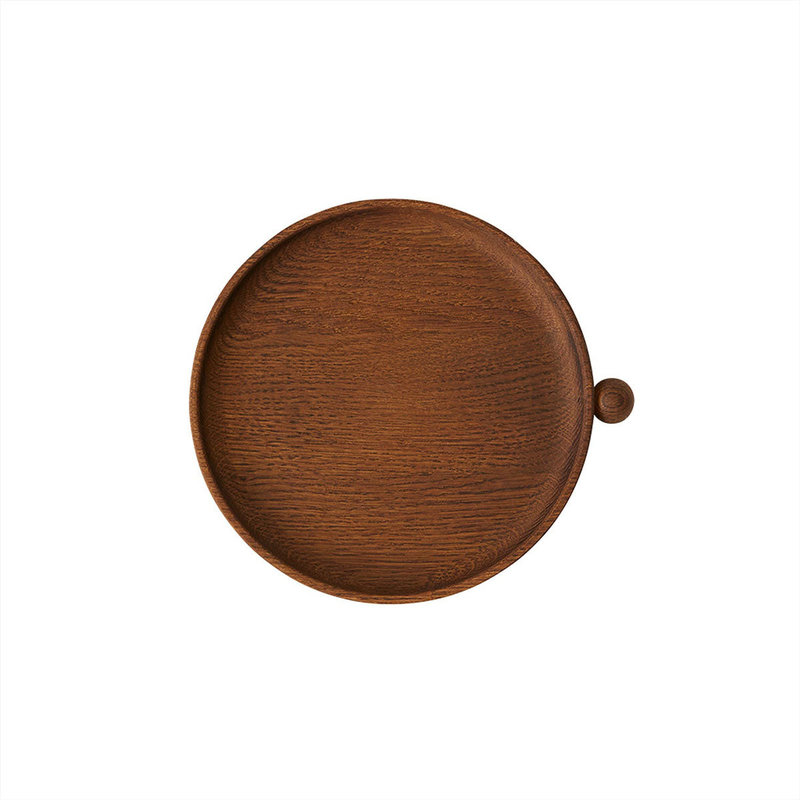 OYOY LIVING Houten Dienblad Inka Rond 25x22,2x20 cm