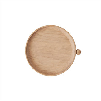 OYOY LIVING Inka Houten Dienblad Rond Small Nature