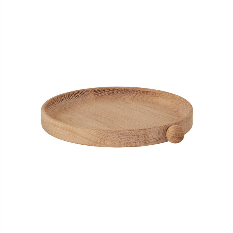 OYOY LIVING Inka Houten Dienblad Rond - Small - Nature