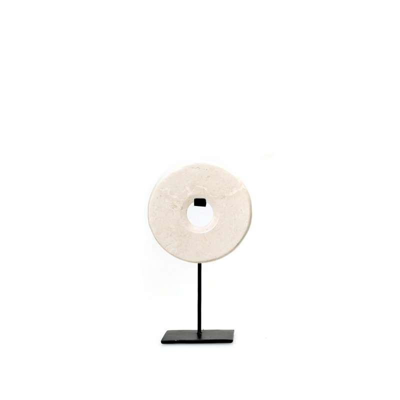 Bazar Bizar The Marble Disc on Stand - White - S