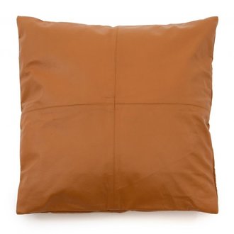 Bazar Bizar The Four Panel Leather Cushion Cover - Camel - 60x60