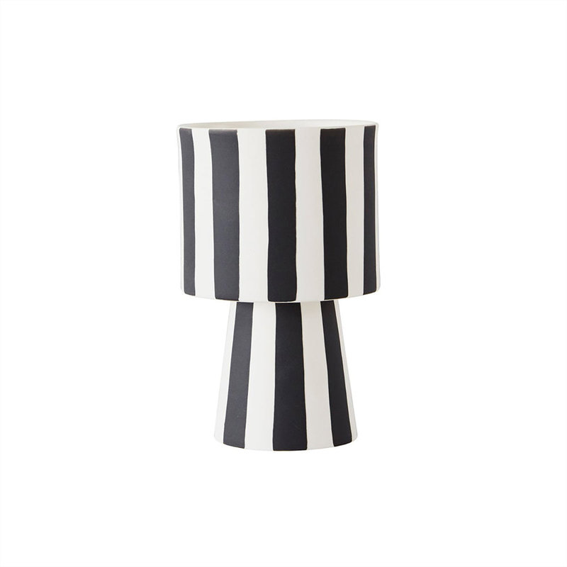 OYOY LIVING-collectie Toppu Pot klein wit / zwart