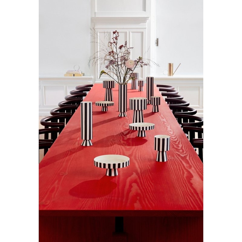 OYOY LIVING-collectie Toppu Pot klein wit / zwart