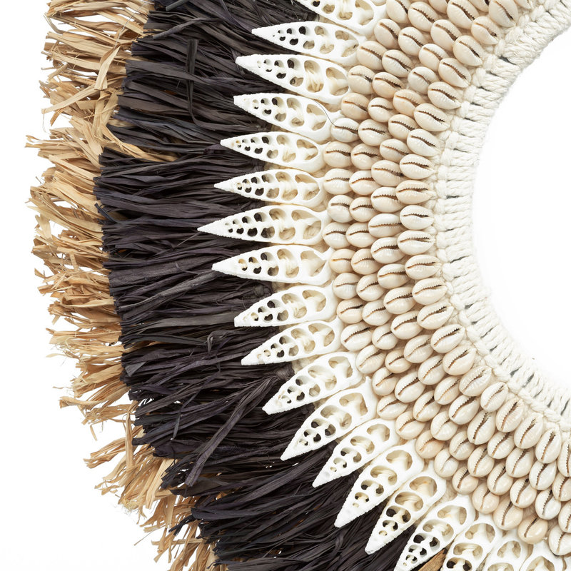 Bazar Bizar Mojo Raffia op Stand - Decoratie - Zwart Naturel