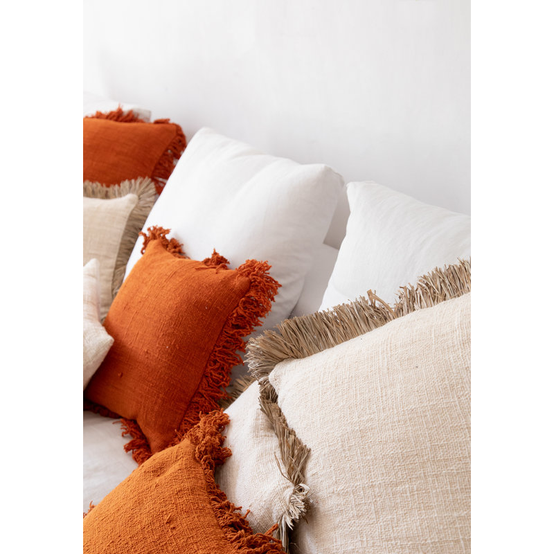 Bazar Bizar-collectie Saint Tropez Kussenhoes - Naturel Wit - 60x60