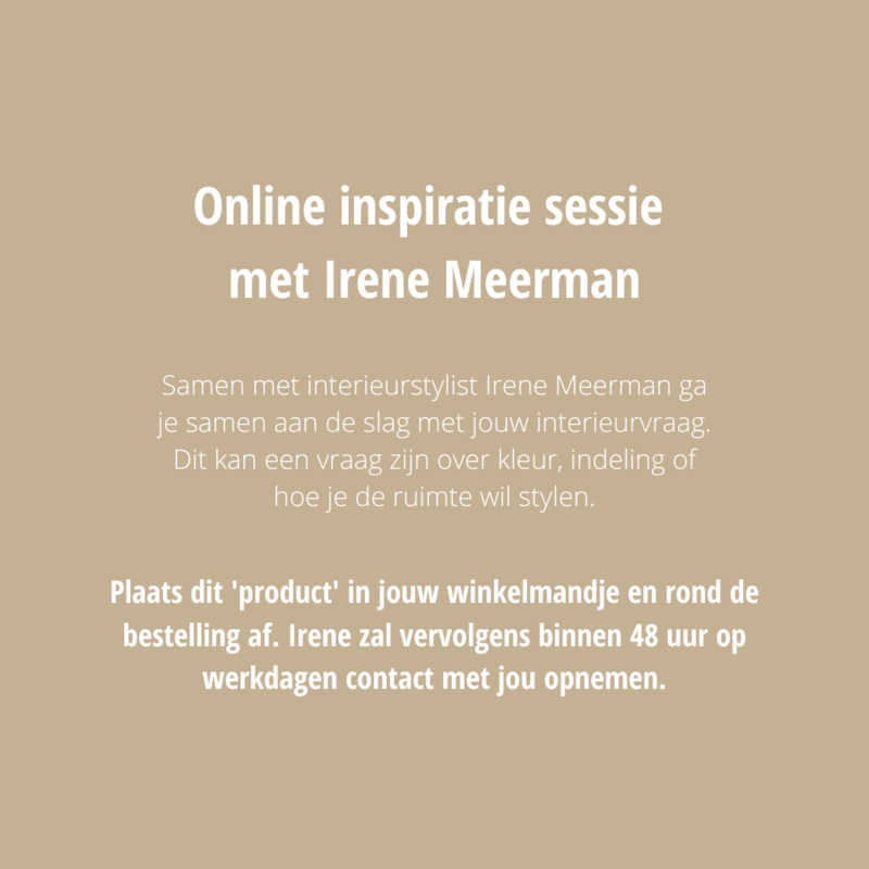 Online inspiration session with Irene Meerman