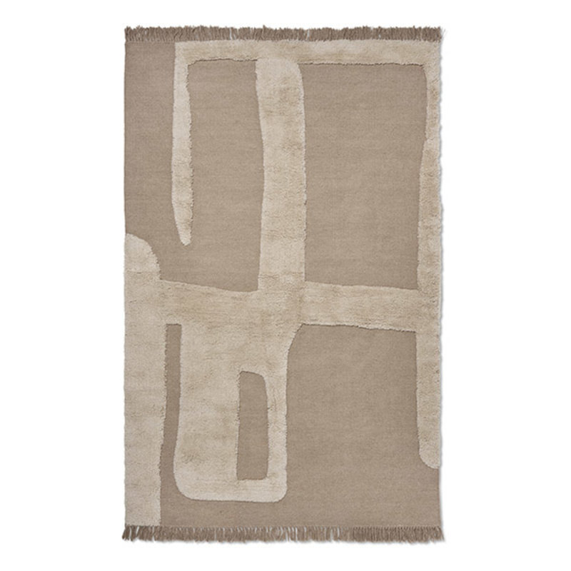 ferm LIVING-collectie Alley Wool Rug - Large - Natural