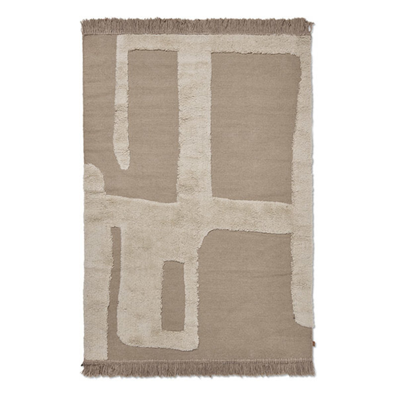 ferm LIVING-collectie Alley Wool Rug - Small - Natural