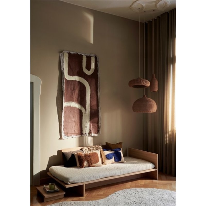 ferm LIVING-collectie Kussen Lay zand/blauw 40x60 cm