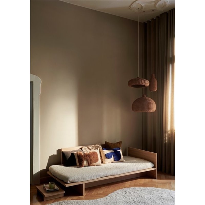 ferm LIVING-collectie Kussen Lay zand/blauw 40x60 cm