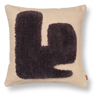 ferm LIVING Lay Cushion - Sand/Dark Brown