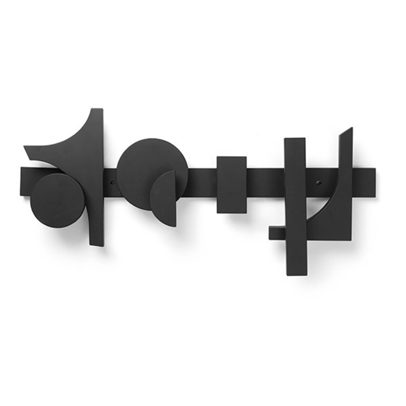 ferm LIVING-collectie Cupe Wall Rack - Black