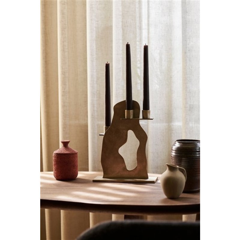 ferm LIVING-collectie Erode Candle Holder - Brass