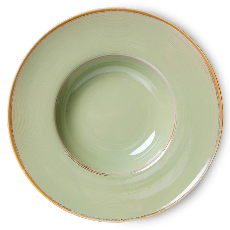 HKliving-collectie Chef ceramics pastabord mosgroen