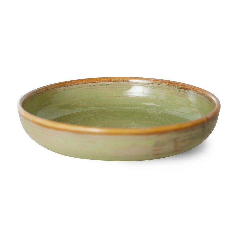 HKliving-collectie Chef ceramics: deep plate L, moss green