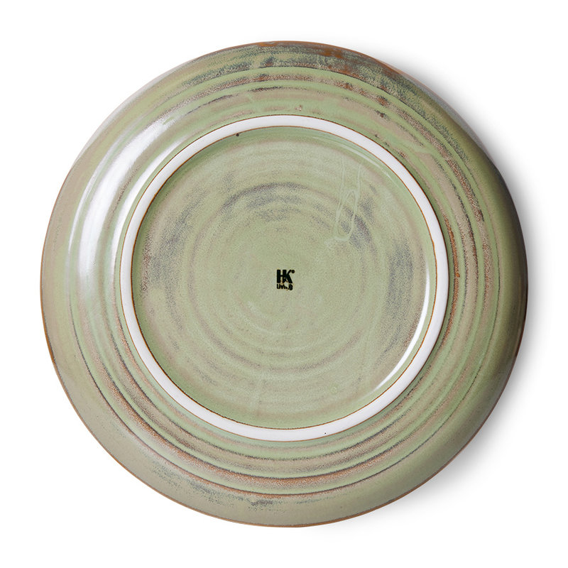 HKliving-collectie Chef ceramics diep bord L mosgroen