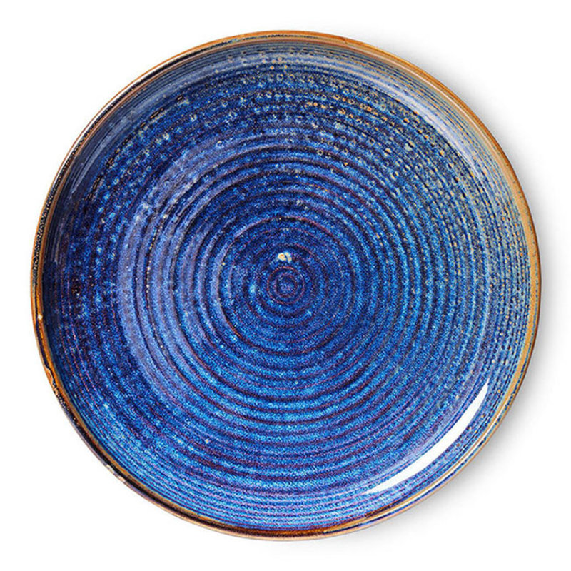 HKLIVING-collectie Chef ceramics: dinner plate, rustic blue