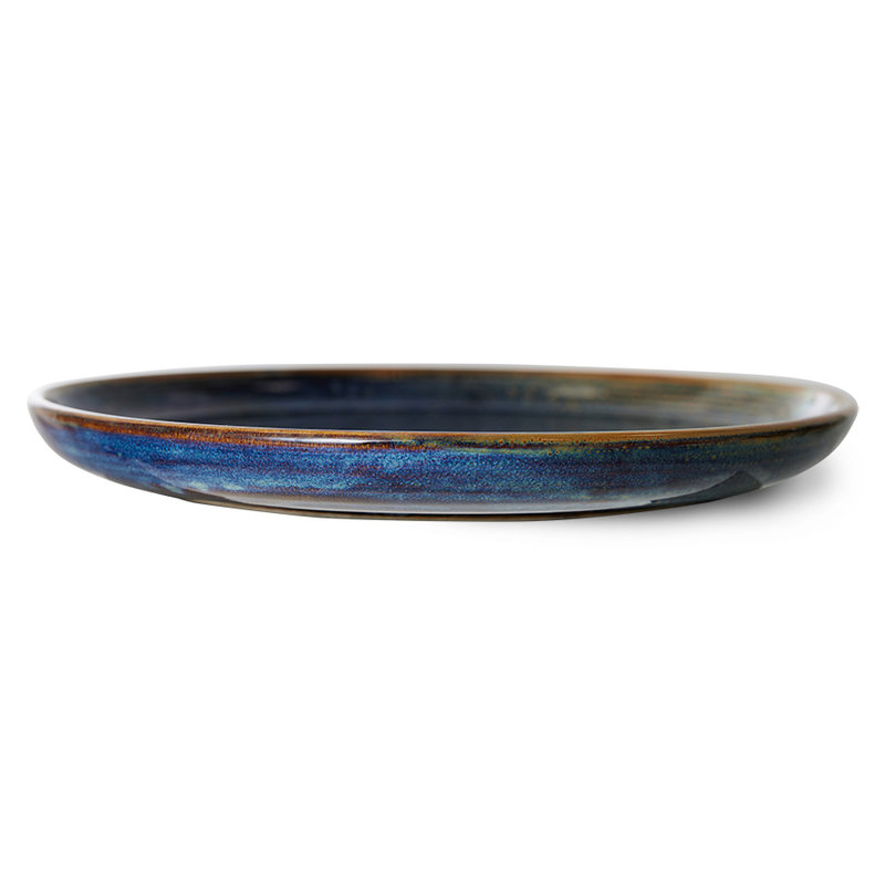 HKLIVING-collectie Chef ceramics: dinner plate, rustic blue