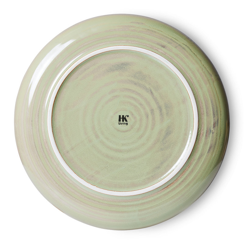 HKliving-collectie Chef ceramics: dinner plate, moss green