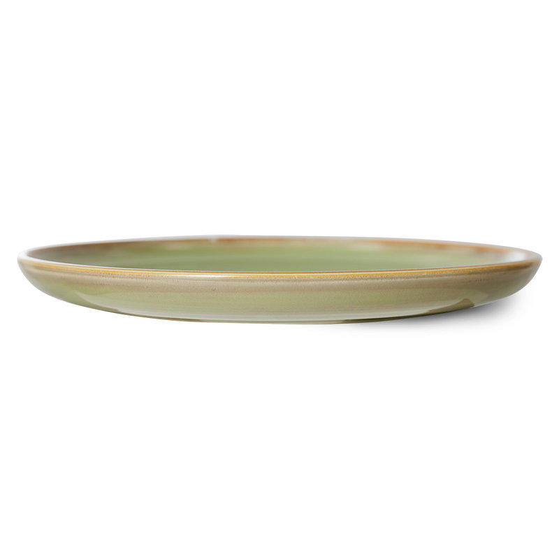 HKliving-collectie Chef ceramics: dinner plate, moss green