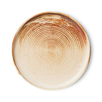 HKliving Chef ceramics: side plate, rustic cream/brown