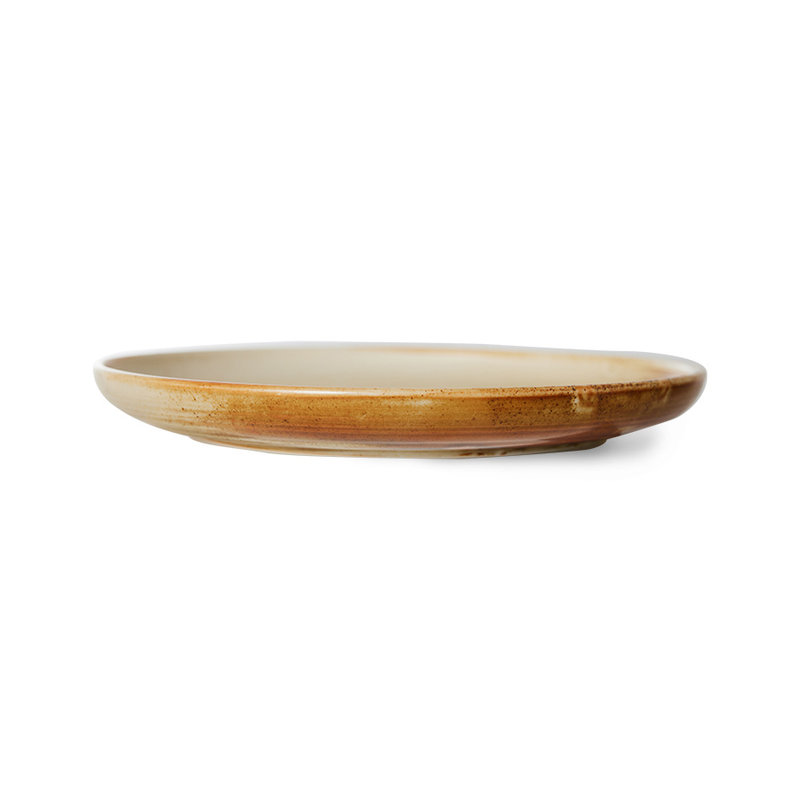 HKliving-collectie Chef ceramics: side plate, rustic cream/brown