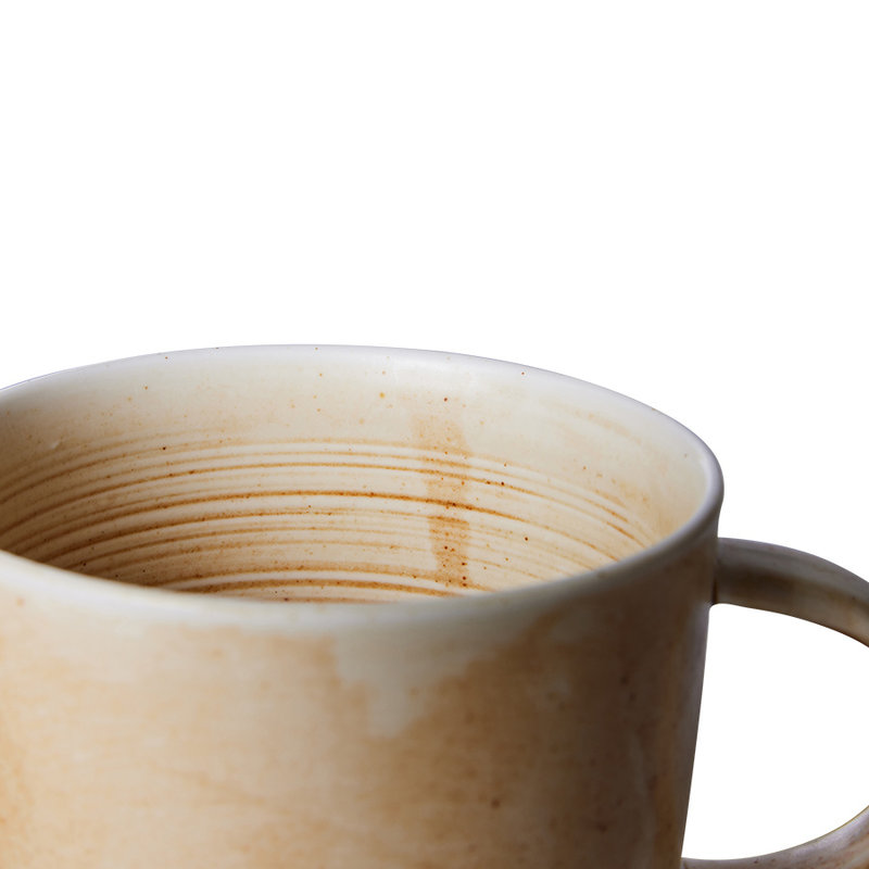 HKLIVING-collectie Chef ceramics mok creme/bruin