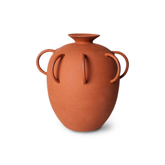 HKLIVING HK Objects vaas terracotta met handvatten HKLIVING HK Objects vaas terracotta met handvatten