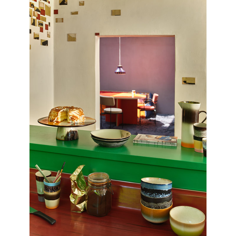 HKliving-collectie 70s ceramics: noodle bowls, Groovy (set of 4)