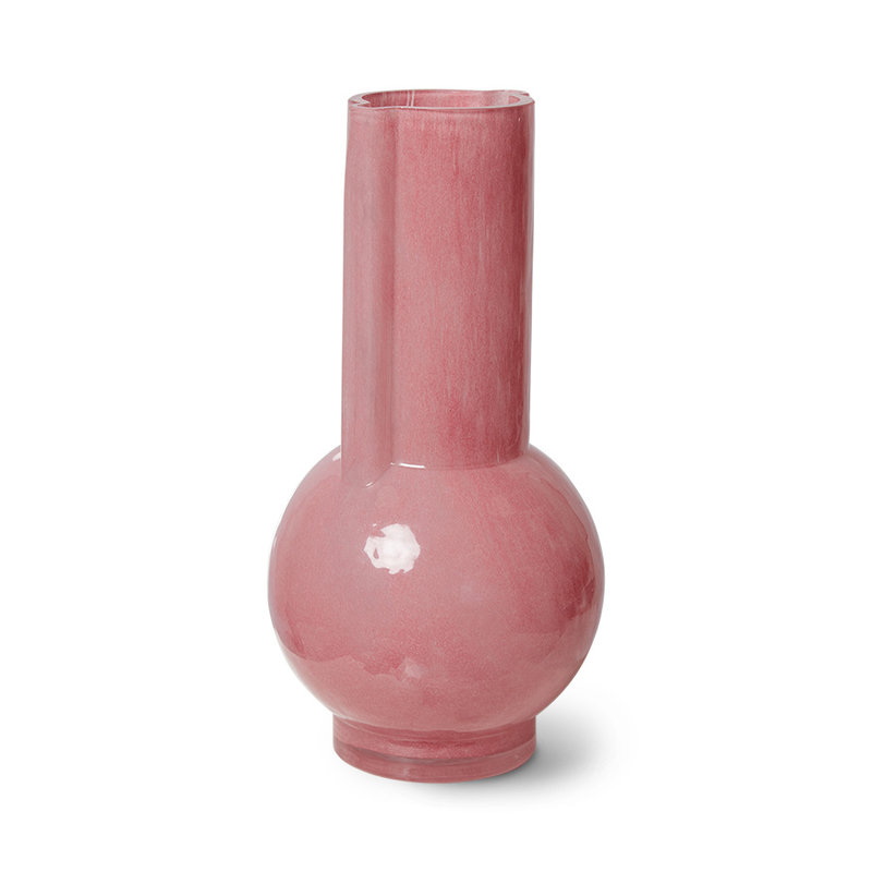 HKliving-collectie Glazen vaas Flamingo pink